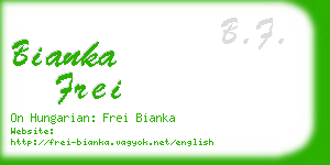 bianka frei business card
